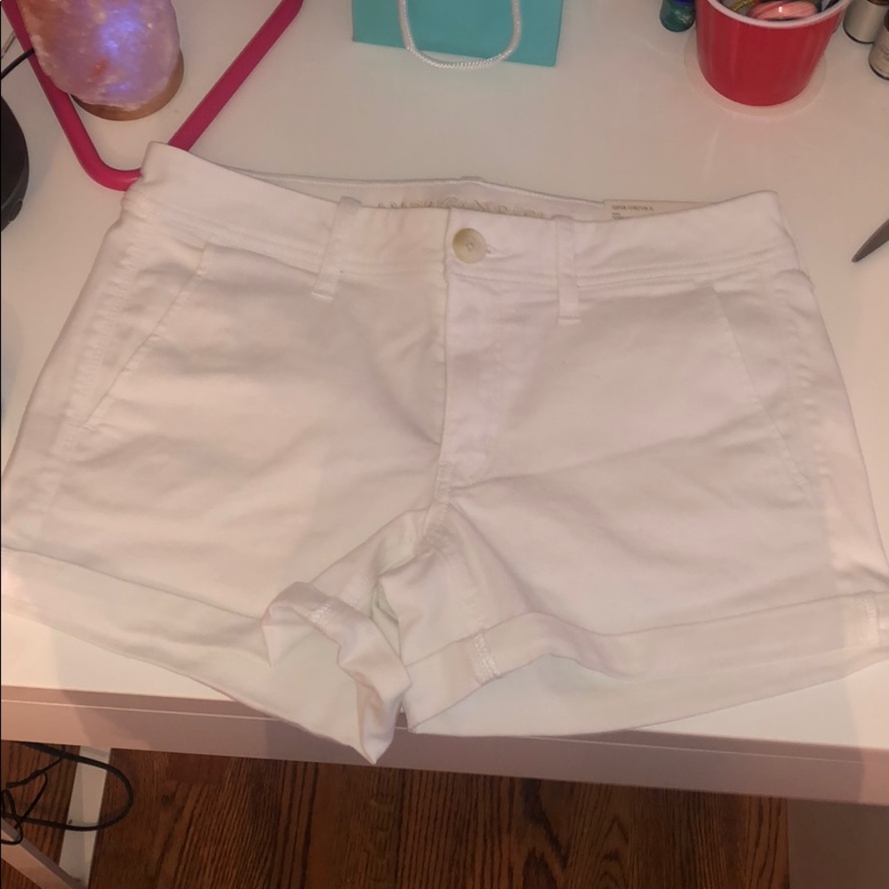 White Jean Shorts
